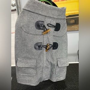 Military static rivited Collared Wool Dog Coat. Size medium. NWT